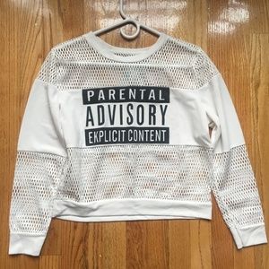 Mesh statement Coachella concert festival crop top